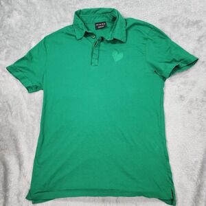 Inimigo‎ Polo Shirt Mens Medium Heart Embroidered Casual Portugal Tee